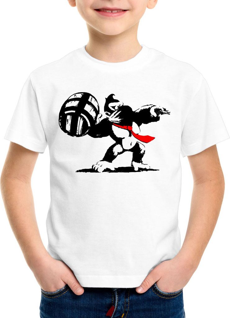 style3 Graffiti Kong Kinder T-Shirt donkey pop art banksy geek snes nerd gamer