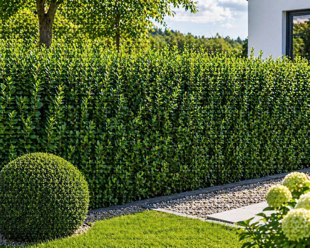 Ligustrum ovalifolium 30–50 cm – Ovalblättriger Liguster, wintergrüne Heckenpflanze, schnellwachsend, dichter Sichtschutz