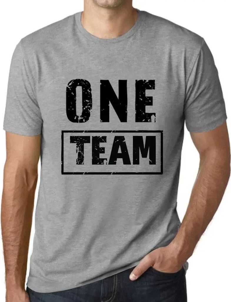 Herren Grafik T-Shirt Ein Team – One Team – Öko-Verantwortlich Vintage Jahrgang Kurzarm Lustige Druck Geburtstag Geschenk Mann