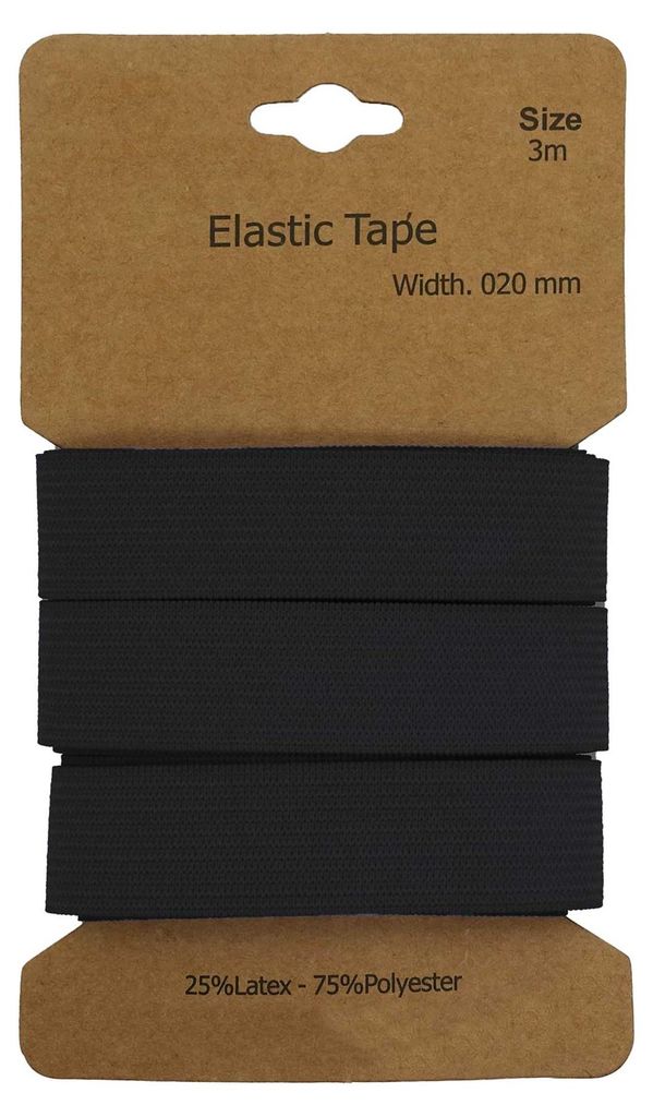 Gummiband 3 m x 20 mm elastisches Band Wäscheband Nähzubehör