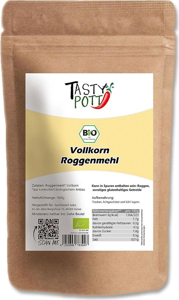 Roggenmehl Typ Vollkorn 1kg