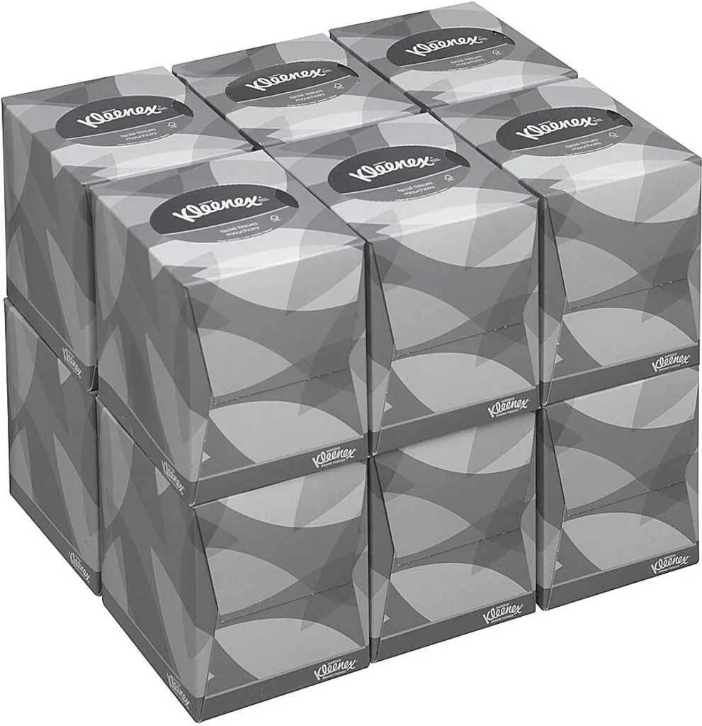 Serviettes cosmétiques Kleenex 8834 en boîte cube pour soin du visage