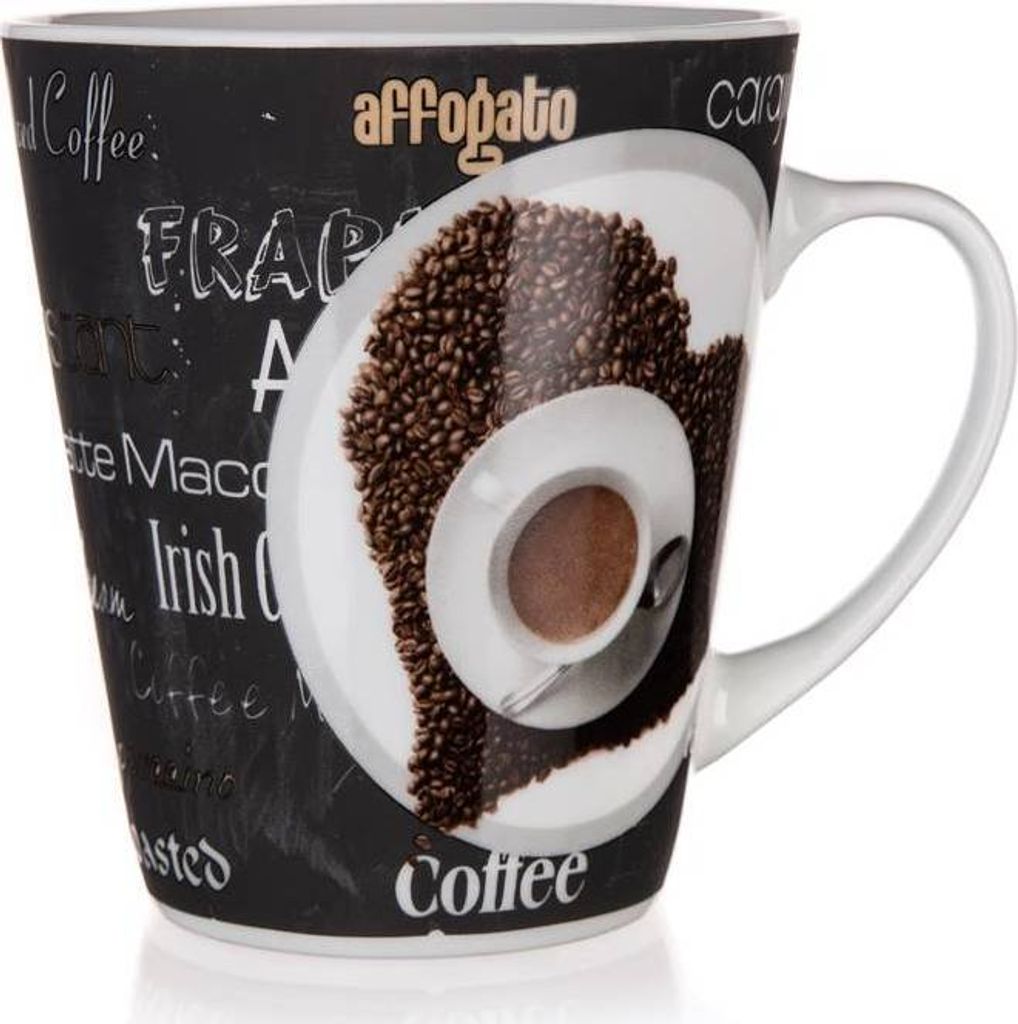 BANKETT Becher Keramik KAFFEE 360 ml, Dekor 1
