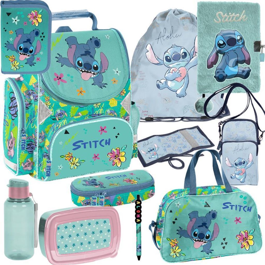 Mega Schulset XXL – Stitch Disney | 11-teiliges Produktbild 