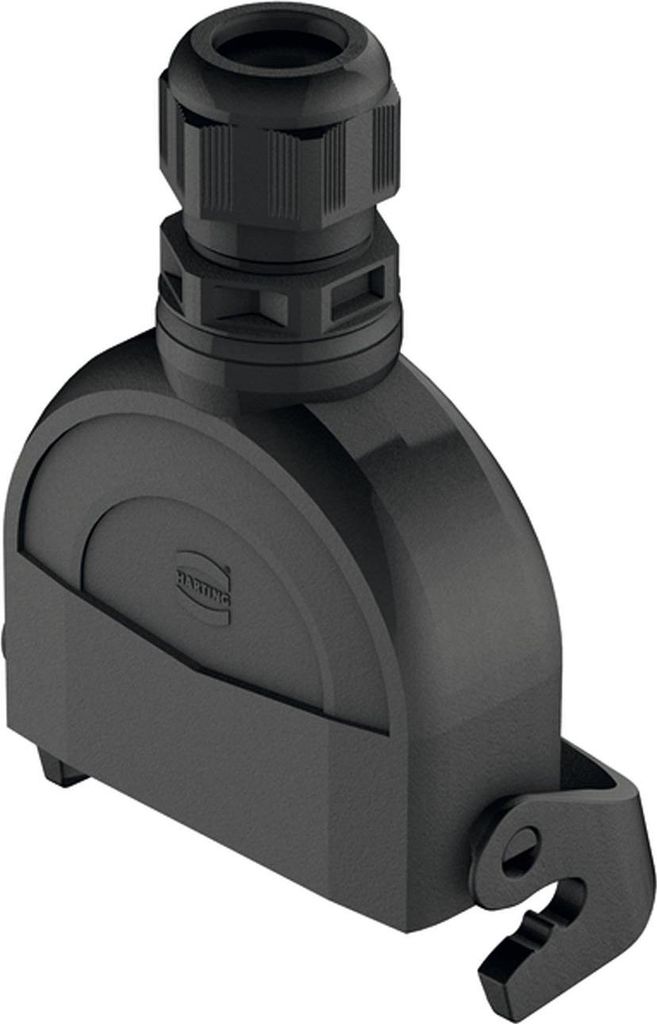 HARTING Han ECO 16A Kupplungsgehäuse mit Kabelverschraubung, 1xM20 gerader Kabelabgang, mit 1 Längsbügel - 1 Stück