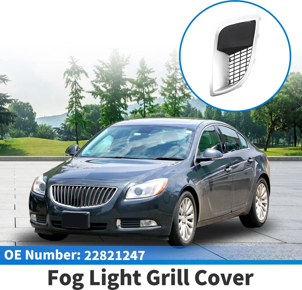 Grille Antibrouillard Gauche Buick Regal 2012-2017 en ABS Noir et Argent