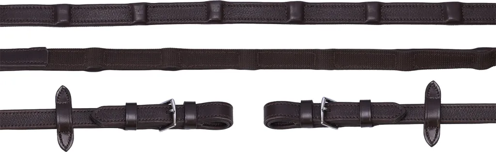 Rênes Souples Antidérapantes Schockemöhle Soft Rubber Stops Noir Full