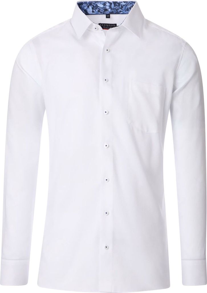 Redmond - Modern Fit - Herren Businesshemd (251710110), Größe:M, Farbe:Weiß(0)