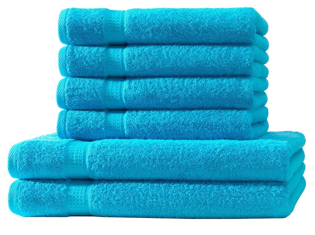 6er Set Frottee 4x Handtücher 2x Duschtücher Elegance 100% Produktbild 