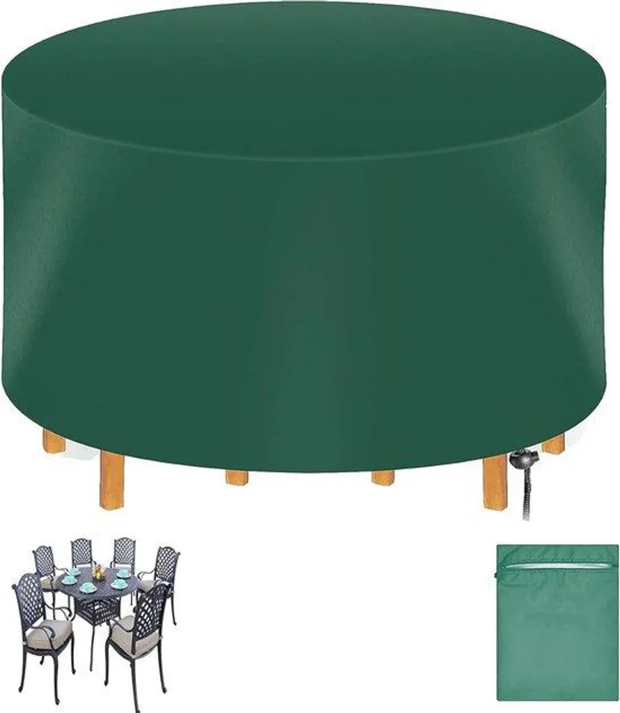 Housse de table de jardin ronde imperméable - Protection UV et Pluie