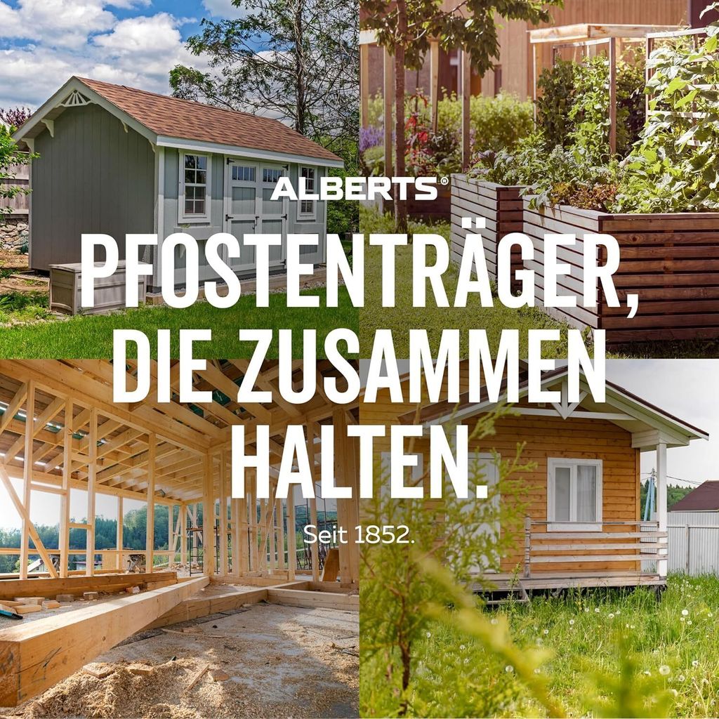 Alberts Pfostenträger  höhenverstellbar, zum Aufschrauben | Produktbild 3