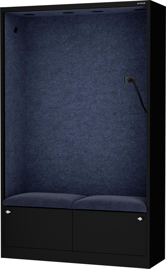 JAN NOWAK Akustikkabine Telefonkabine Meetingkabine SALLY MentalBox Navy Blue 115 cm