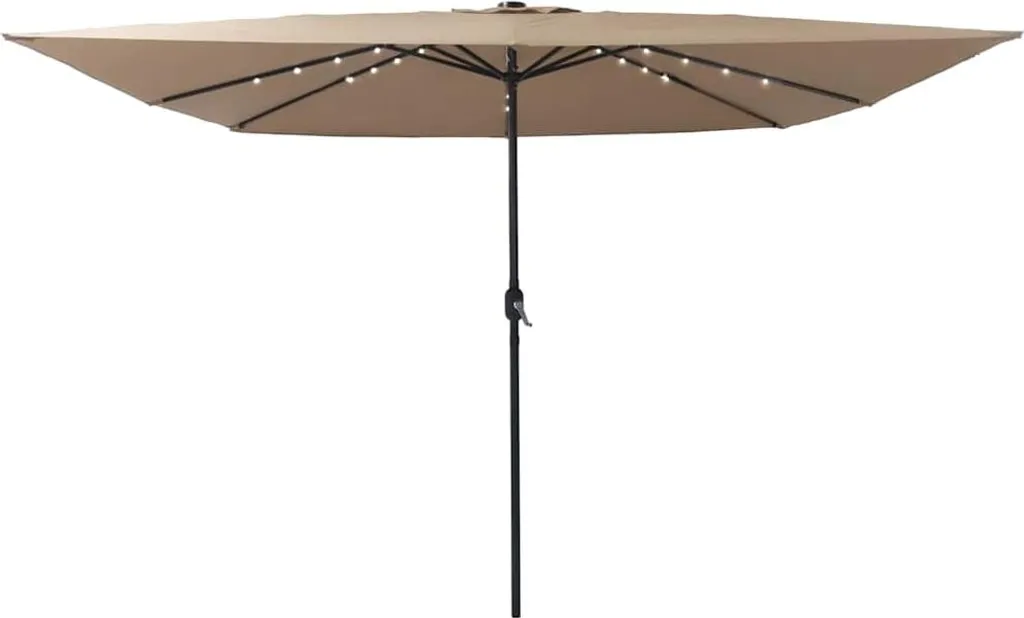 vidaXL Ombrellone da Giardino Taupe 295x295 cm - Ombra e Relax