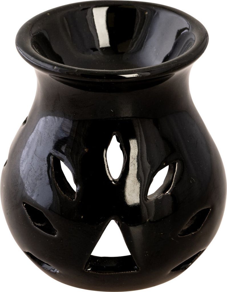 Duftstövchen keramik schwarz H 9 cm