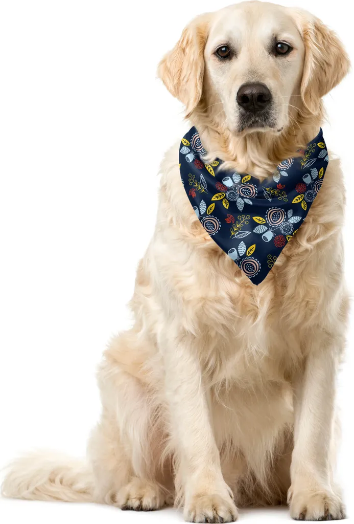 Bandana per Cani ABAKUHAUS Fiori & Uccellini - Dolcezza e Comfort 40x40
