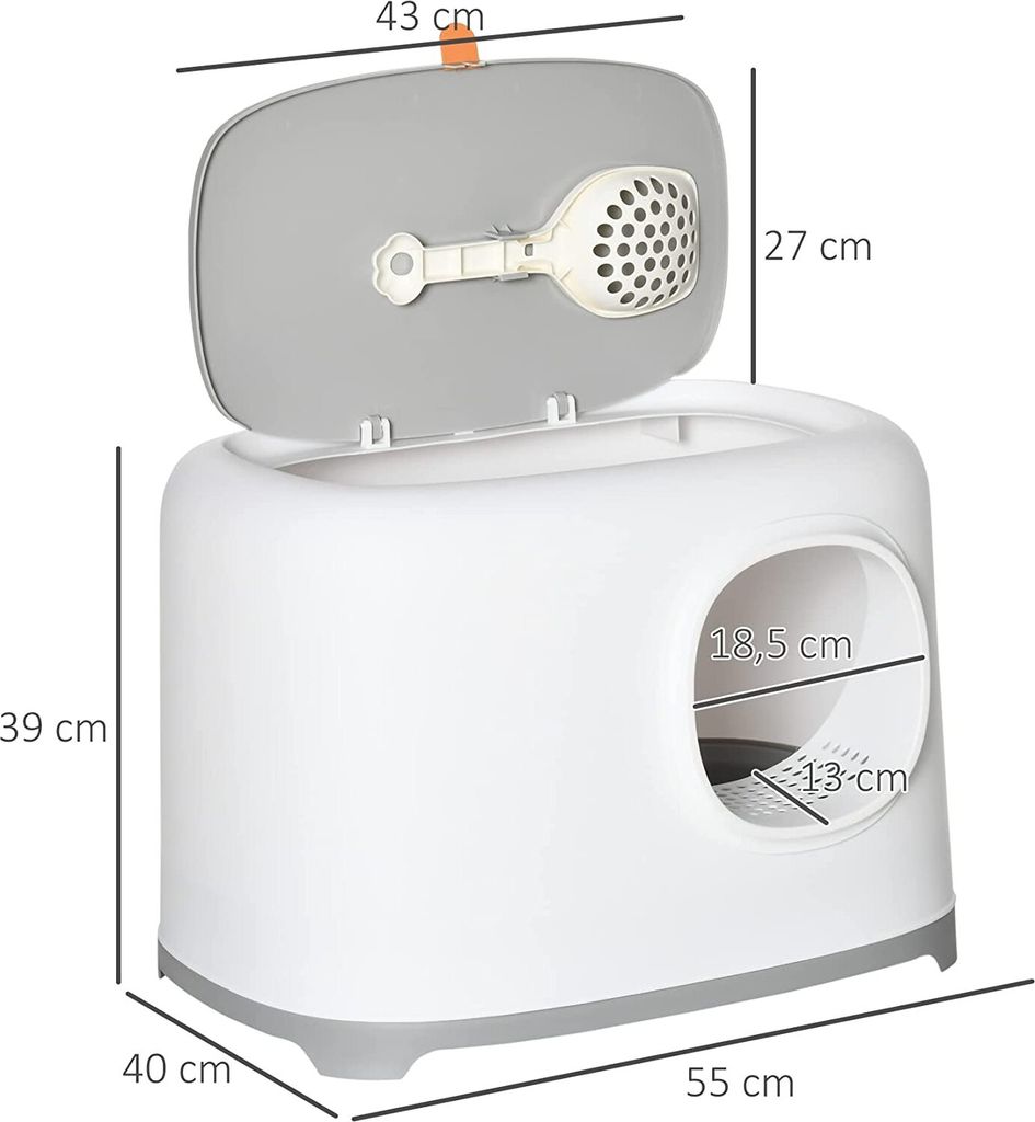 PawHut Katzentoilette mit Haube für Katzen bis 5 kg Produktbild 10