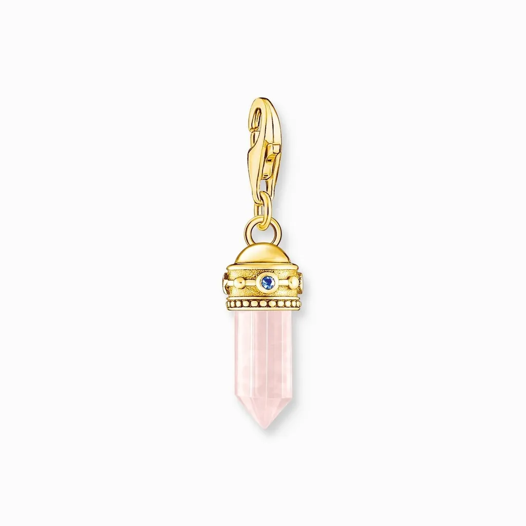 Pendentif cristal rose doré hypoallergénique - Bijou éclatant sans nickel