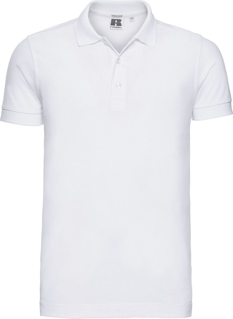 Russell - Poloshirt Stretch für Herren PC7232 (M) (Weiß)