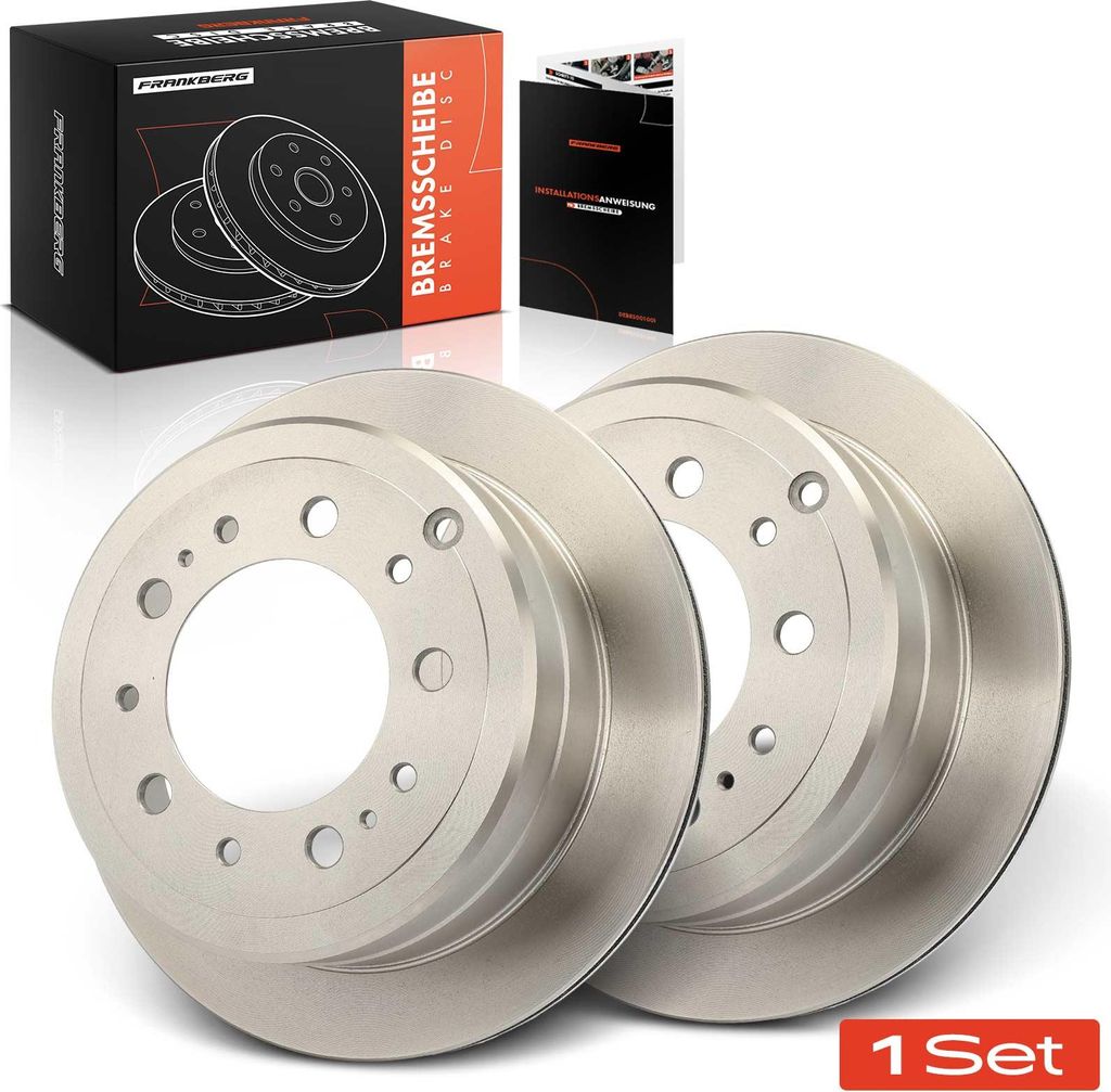 Frankberg 2x Bremsscheiben Hinterachse für Lexus LX UZJ100 Toyota Land Cruiser 100 J1 1998-2008
