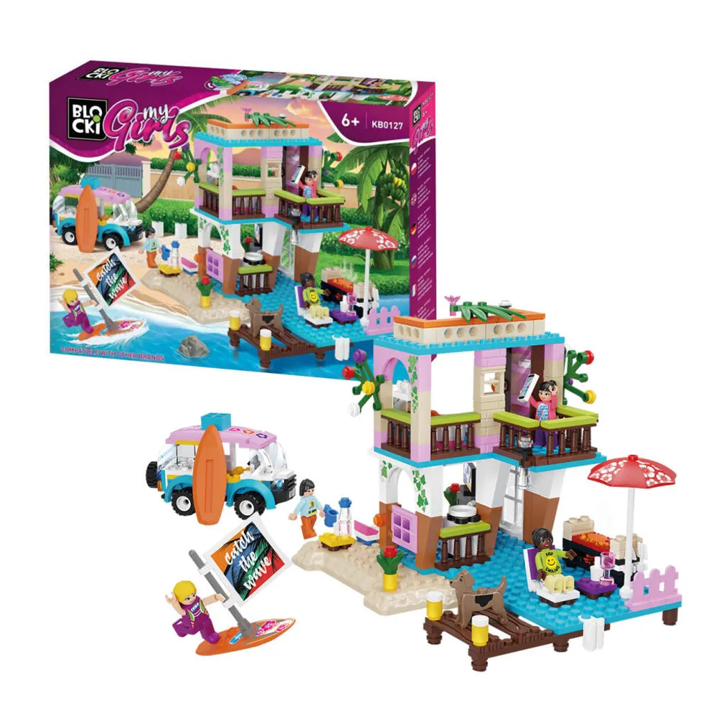 BLOCKI Bar de Plage KB0127 Jeu de Construction de 136 Pièces pour Enfant