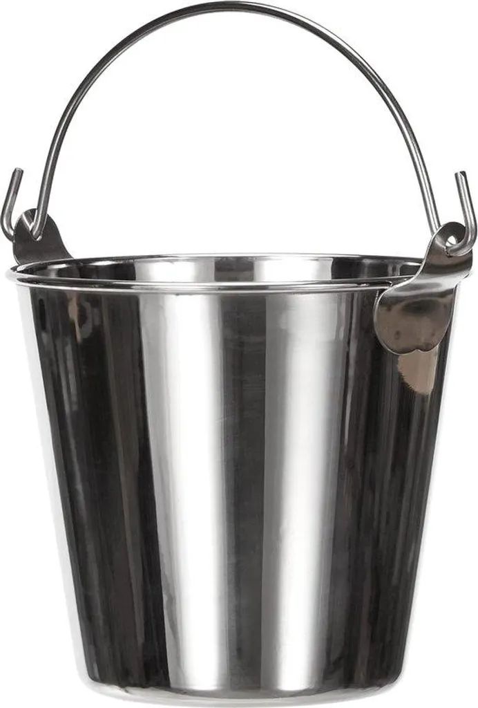 Petit seau de service en inox 16 cm - Seau multifonction polyvalent