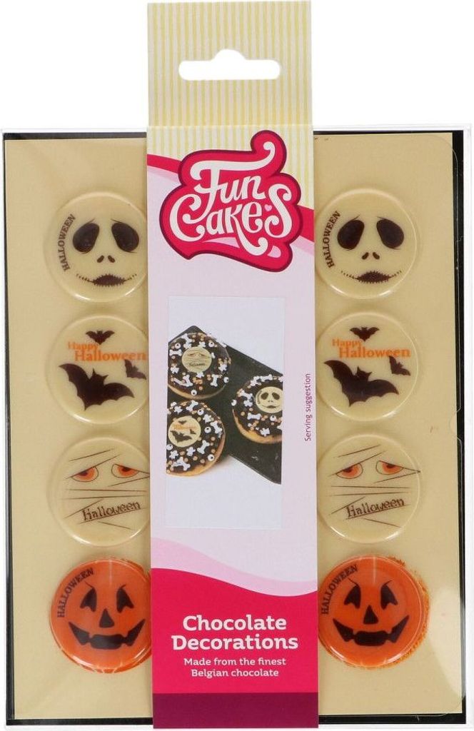 FunCakes Schokoladendekorationen Halloween Ø 3,8 cm Set / Produktbild 
