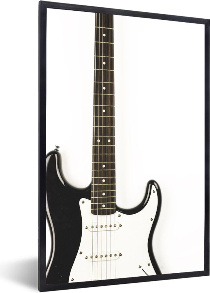 MuchoWow Gerahmtes Poster Der Mittelteil einer E-Gitarre 40x60 cm - Poster mit Schwarzem Bilderrahmen Wandposter Rahmen Foto Bilder - Papierdruck...