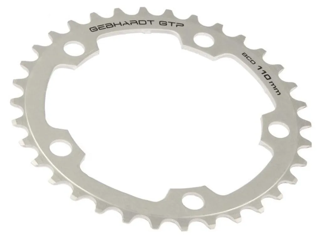 Plateau Gebhardt 39 dents ø110mm 5 bras argenté pour vélo de route