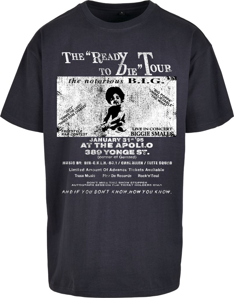 Mister Tee X Artists - Herren Bigie Retro Poster T-Shirt NAVY XL