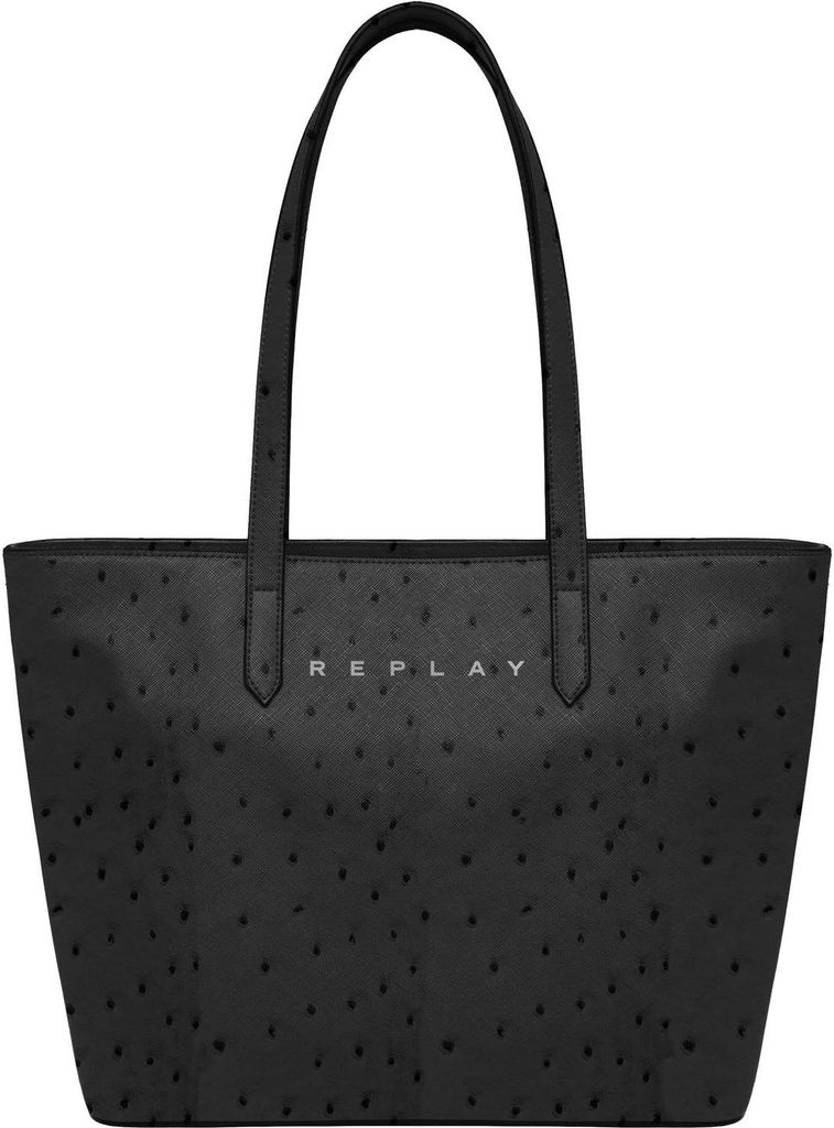 REPLAY Schultertasche Shopper Bag Black schwarz