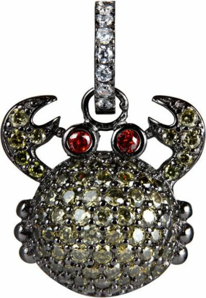 Ciondolo Granchio Lancaster JLA-PEN-CRAB3 Argento e Pietra Verde