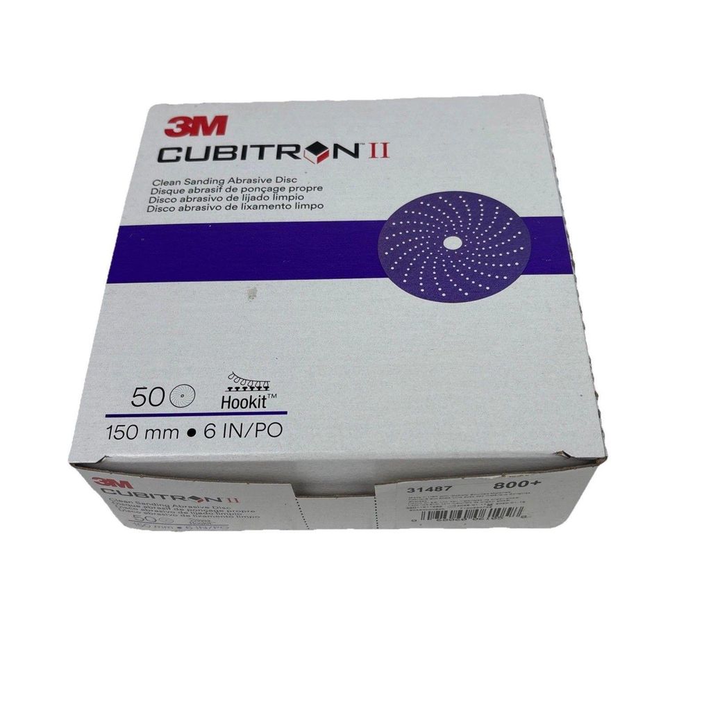 50x 3M Cubitron II Hookit Schleifscheibe 737U, 150 mm, 800+, 31487