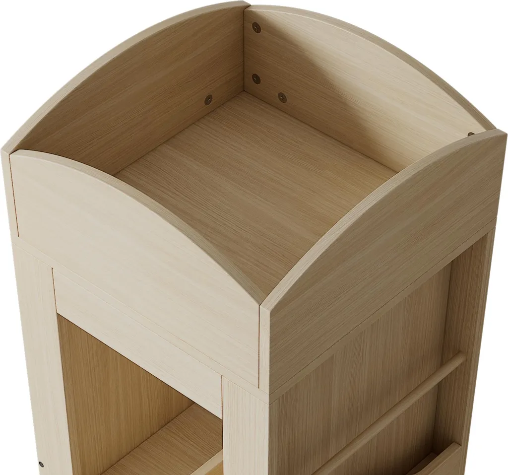 Bibliothèque tournante 4 niveaux avec rotation fluide - Format compact - 9
