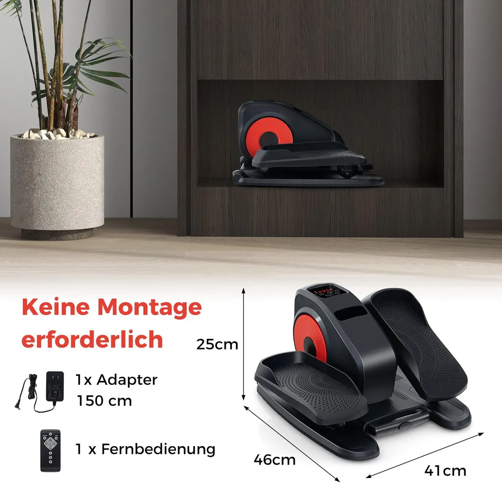 Mini Elliptique Motorisé avec Écran LCD et Télécommande pour Jambes