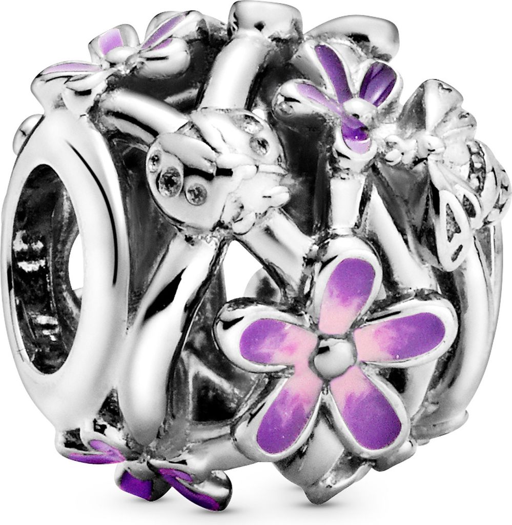Pandora Garden Charm 798772C02 Purple Daisy Sterling Silber Produktbild 