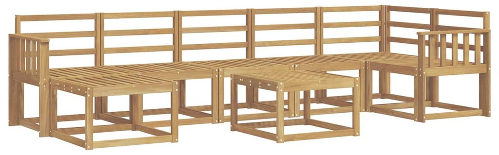 vidaXL Outdoor-Sofagarnitur 8 pcs Weiß Massivholz Akazie
