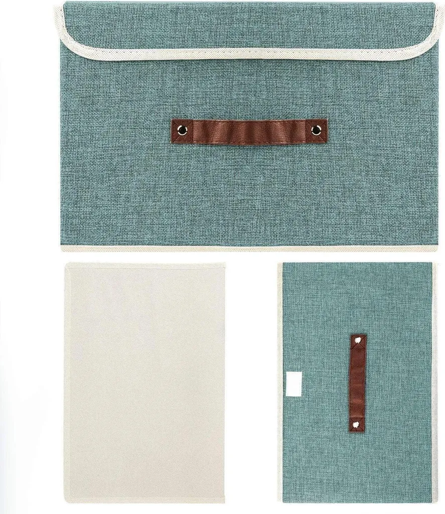 Rangement dressing et bureau : 2 boîtes pliables Aqua Deep 38x25x25 cm - 7