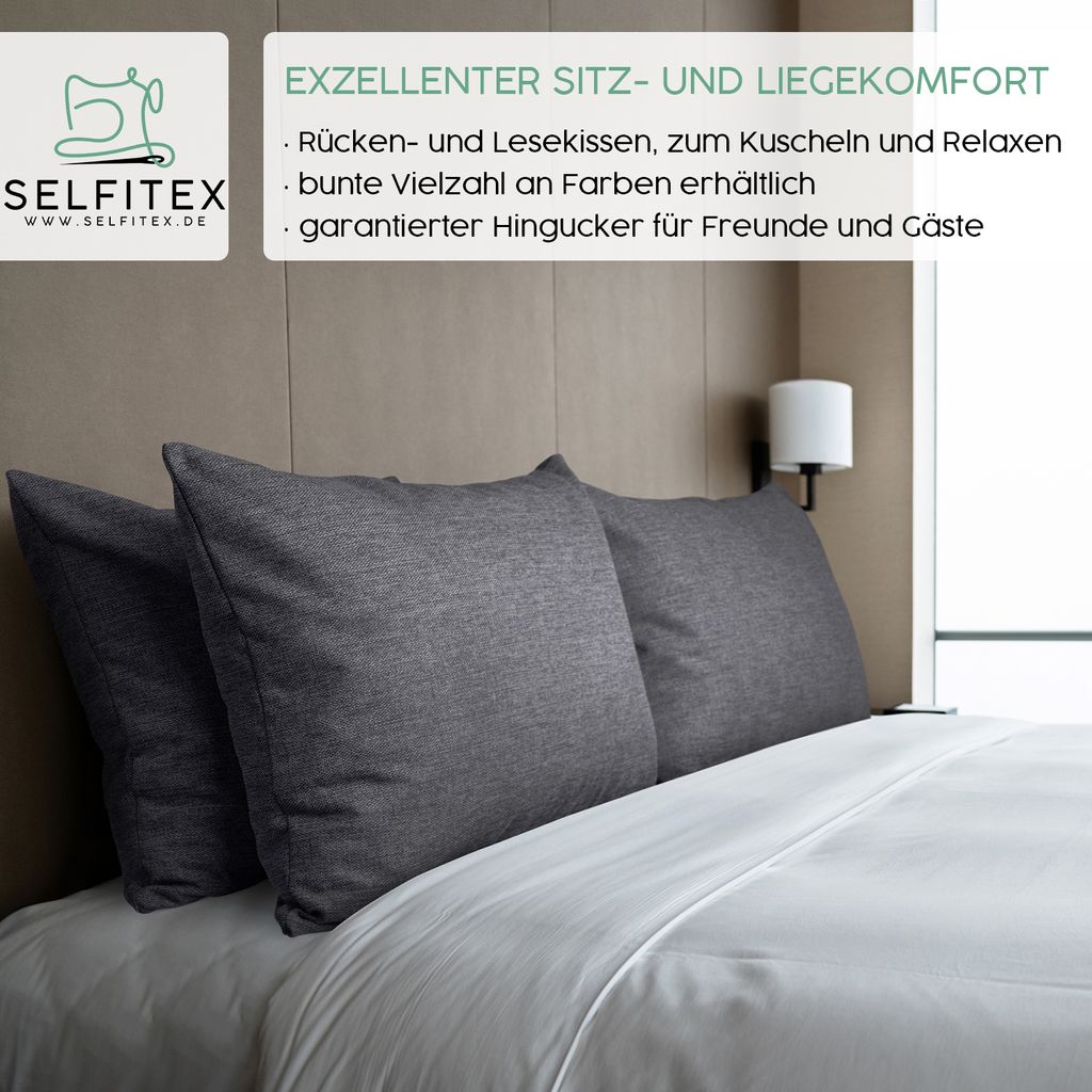 Selfitex Dekokissen XXL 60x80 inkl. Füllkissen Produktbild 4