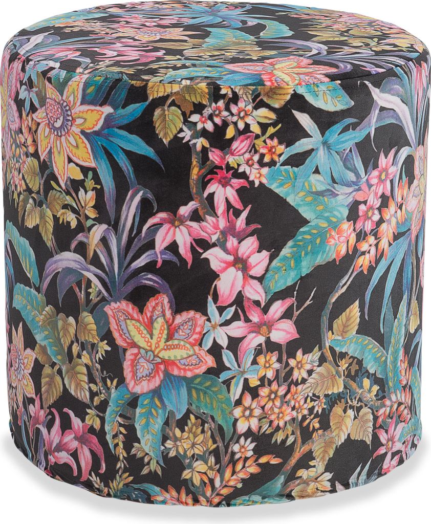 H.O.C.K. Colourful Velvet Hocker rund Pouf ø45x45cm