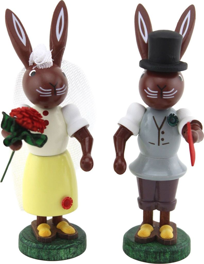 Thomas Preißler Erzgebirge Osterhase 10 cm, Motiv:Brautpaar