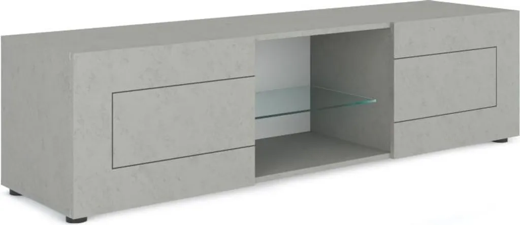 Meuble TV Elios 150cm : Solution de Rangement Cashmere pour Salon Ordonné