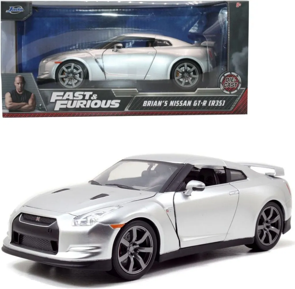 Voiture de Collection Nissan GT-R 2009 F&F 1/24 Modèle Réduit en Métal