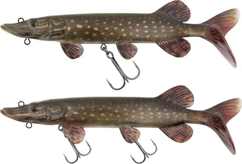 Fox Rage Ultra-Realistic Pike Replicant - 1 Gummifisch, Gewicht / Länge / Hakengröße:80g / 20cm / Gr.1/0