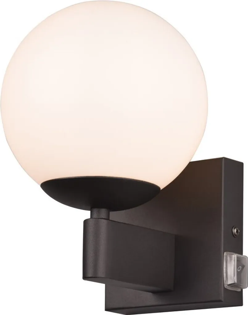 Applique murale étanche IP44 noire Trio KULA en métal - Éclairage E14