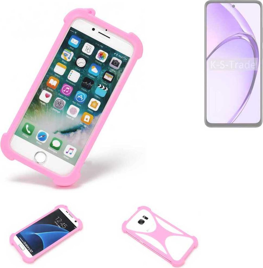 K-S-Trade Handy Hülle kompatibel mit Oppo A80 5G Schutz Hülle Bumper Silikon Schutz Hülle Cover Case Silikoncase Silikonbumper TPU Softcase