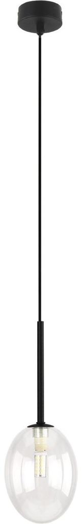 Hängeleuchte Metall Glas Ø 10 cm H: max. 145 cm Schwarz G9 rund Modern Pendelleuchte