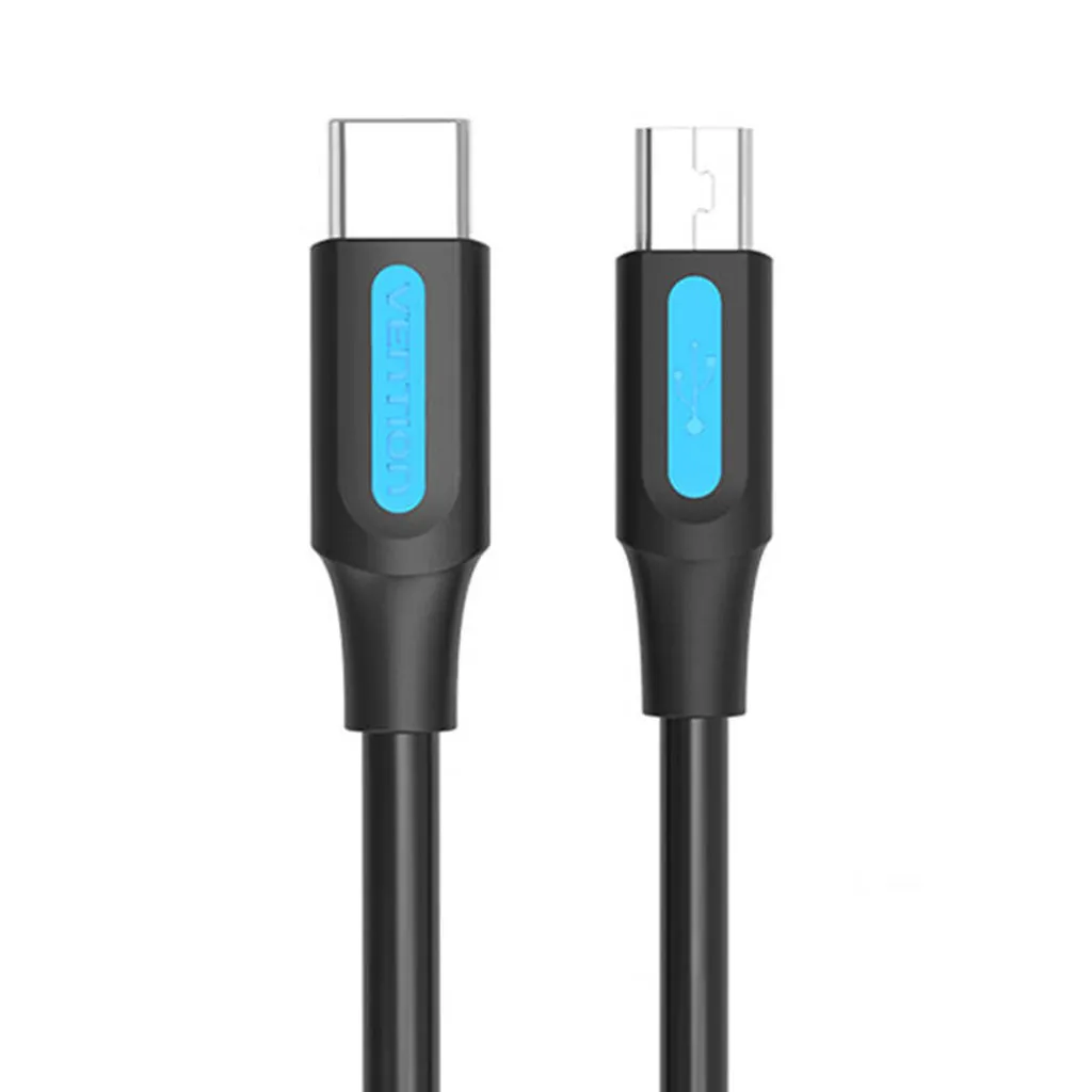 Cavo USB 2.0 2M 90 Gradi Nero Da AM A 90 Gradi Micro B
