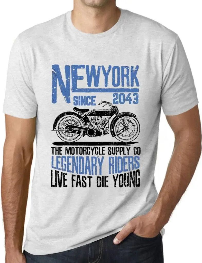Herren Grafik T-Shirt Motorradlegenden seit 2043 – Motorcycle Legendary Riders Since 2043 – Öko-Verantwortlich Vintage Jahrgang Kurzarm Lustig...