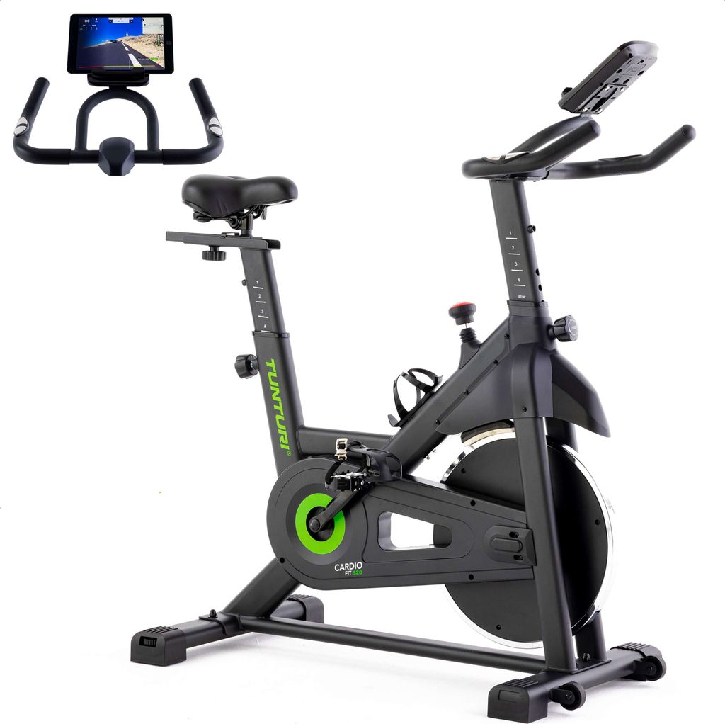 Tunturi Cardio Fit S20 Sprinter Bike - Fitness Fahrrad - Indoor-Fahrradtrainer - Niedriger Einstieg - Bluetooth - Manueller Widerstand