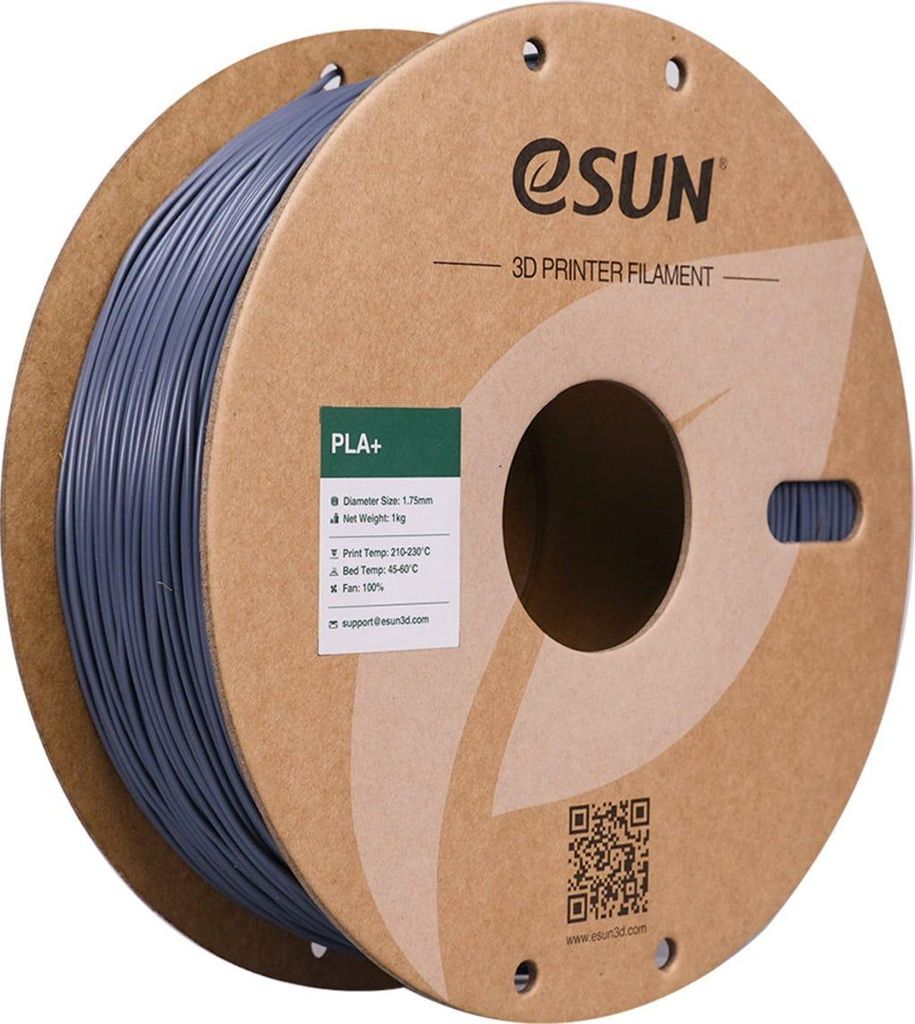 eSun 3D Filament PLA+ 1,75mm grau 1kg